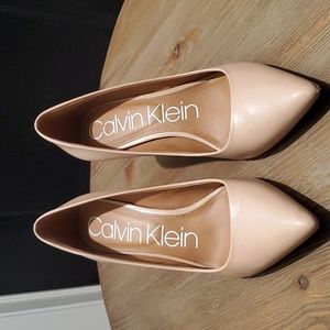 Calvin Klein Nude High Heel Pumps Size 9W
